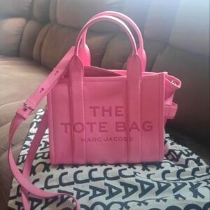 Marc Jacobs Pink Tote Bag. 10' W.